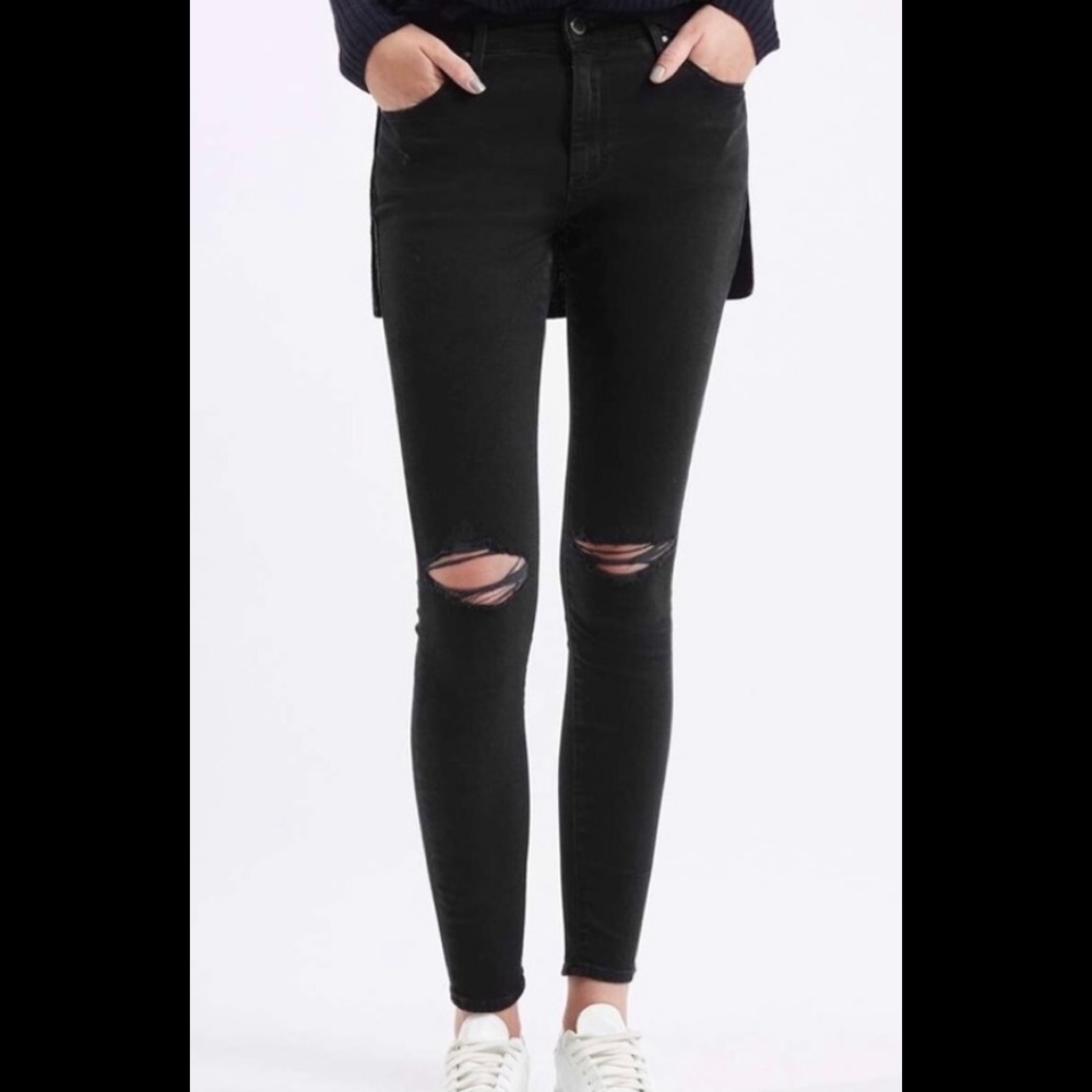 TopShop Black Leigh Jeans 26W